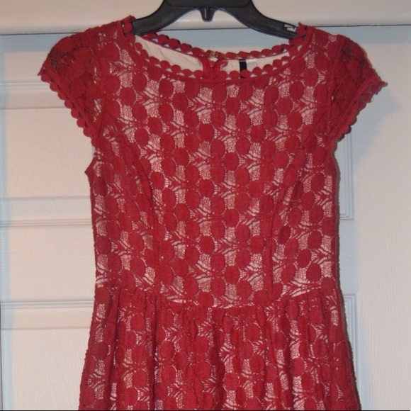 Red Lace Dress - Picture 2 of 5